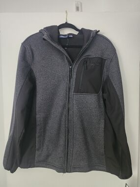 Reebok Men's Gray Full-Zip Hooded Jacket